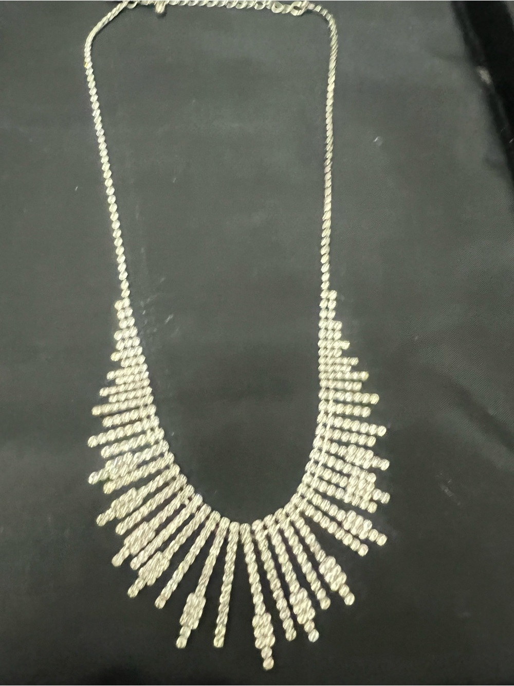 Sparkling Silver Sunburst Statement Necklace - Women Jewelry